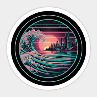 The Great Retro synthwave Vaporwave Sticker